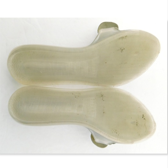 STUART WEITZMAN Silver Floral Thong Flat Sandals 6 - Picture 4 of 6